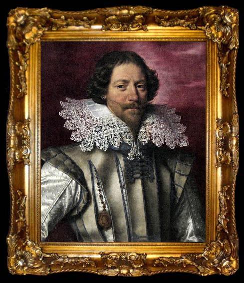 framed  Frans Pourbus Portrait of a man by Frans Pourbus the younger, ta009-2